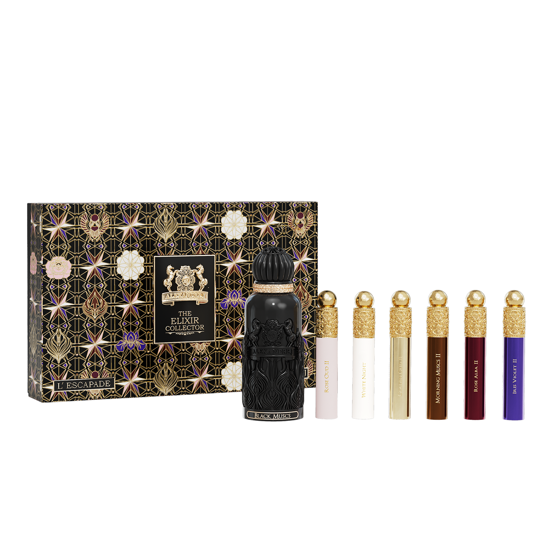 Elixir Escapade Black Muscs Set Eau De Parfum 100ml x 10ml