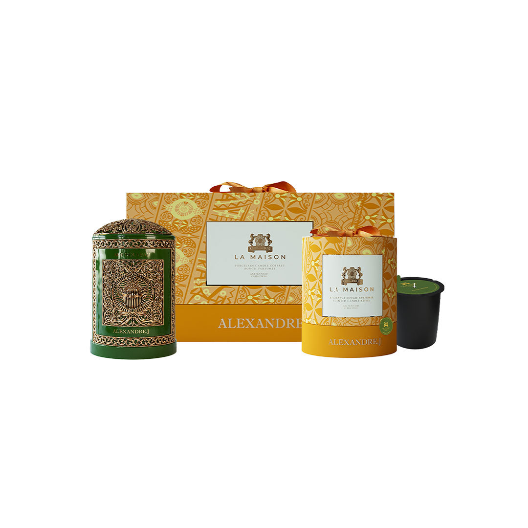 Pale Jade Candle Holder Gift Set 220g