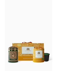 Deep Emerald Candle and Holder Gift Set