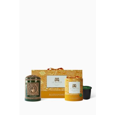 Deep Emerald Candle and Holder Gift Set