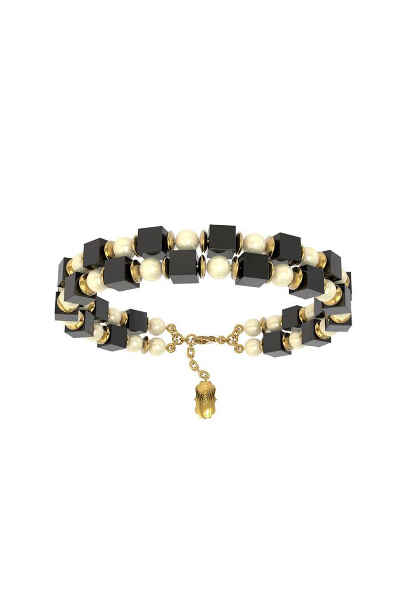 Bracelet Brass & Onyx Gold