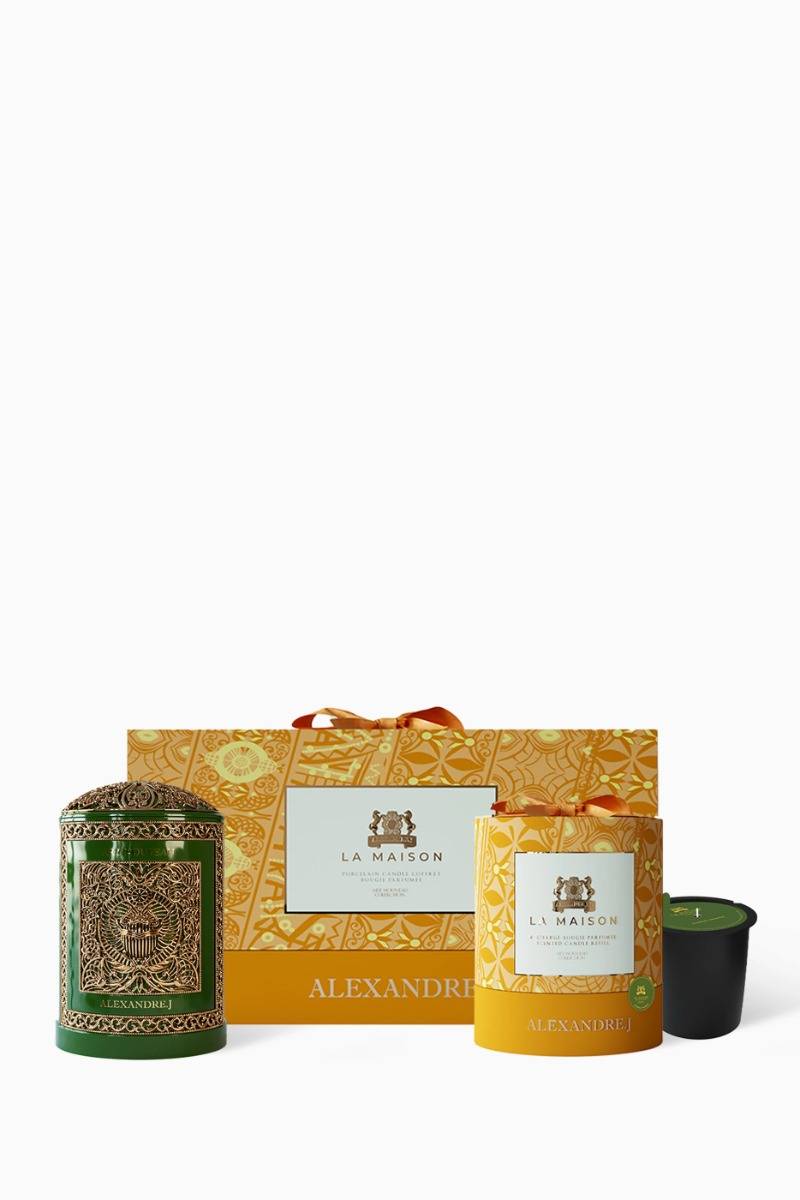 Pale Jade Candle and Holder Gift Set, 220g