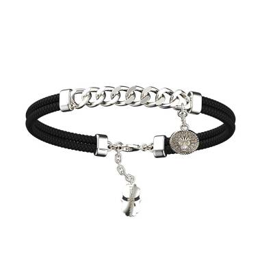 Bracelet Leather Silver